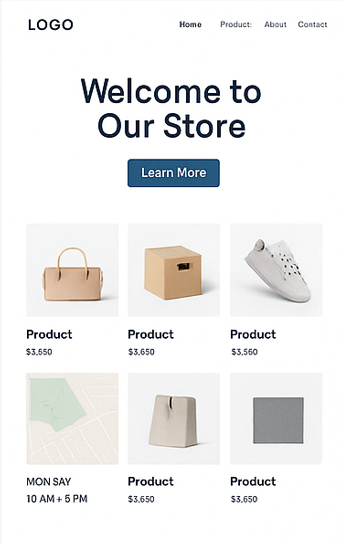 Retail demo layout placeholder